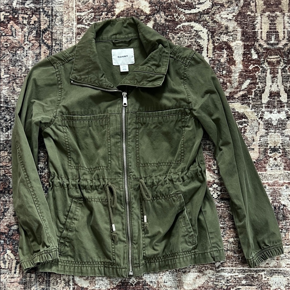 Old Navy Army Jacket 100% Cotton XSP - Extra Small Petite